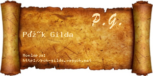 Pók Gilda névjegykártya